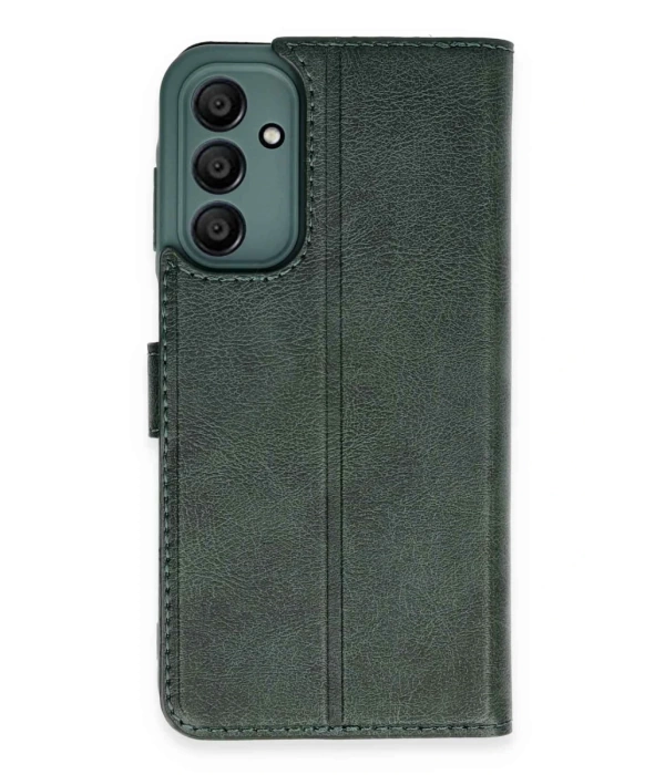 Newface Samsung Galaxy M15 Kılıf Trend S Plus Kapaklı Kılıf - Yeşil