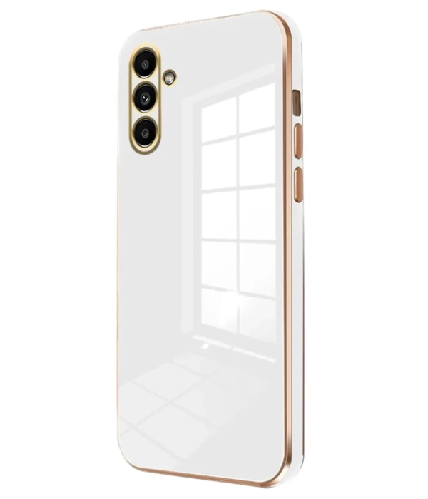 Newface Samsung Galaxy M15 Kılıf Volet Silikon - Beyaz