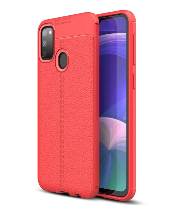 Newface Samsung Galaxy M30S Kılıf Auto Focus Kapak - Kırmızı