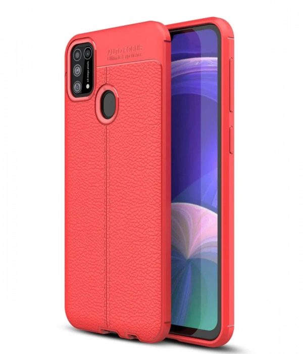 Newface Samsung Galaxy M31 Kılıf Auto Focus Kapak - Kırmızı