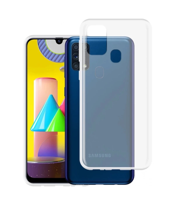 Newface Samsung Galaxy M31 Kılıf Lüx Şeffaf Silikon