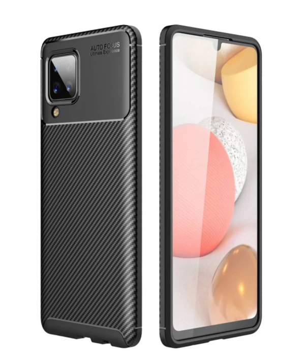 Newface Samsung Galaxy M33 Kılıf Auto Focus Karbon Kapak - Siyah