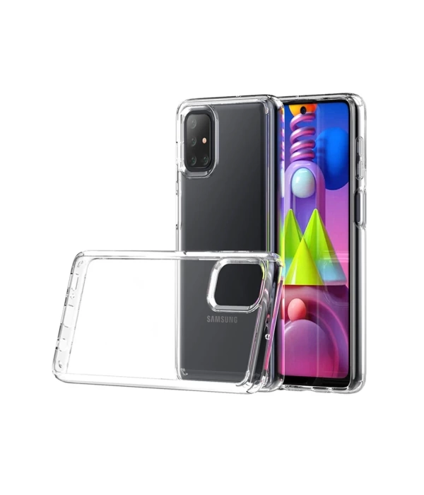 Newface Samsung Galaxy M51 Kılıf Lüx Şeffaf Silikon