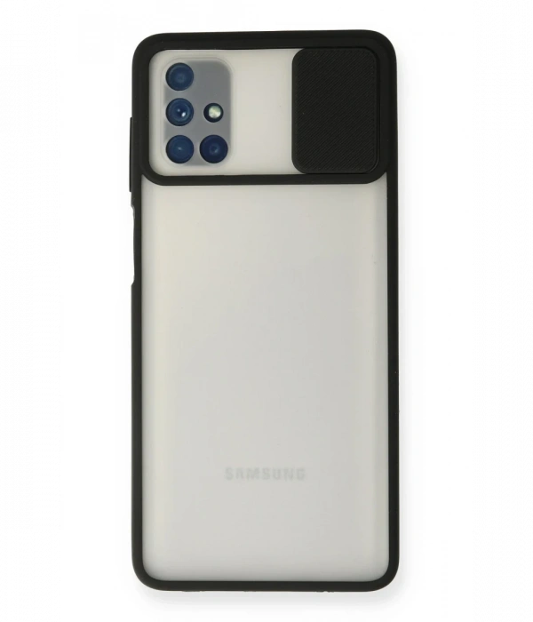 Newface Samsung Galaxy M51 Kılıf Palm Buzlu Kamera Sürgülü Silikon