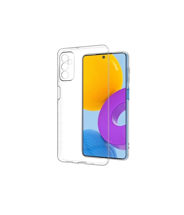 Newface Samsung Galaxy M52 5G Kılıf Deluxe 2mm Şeffaf Silikon - Şeffaf
