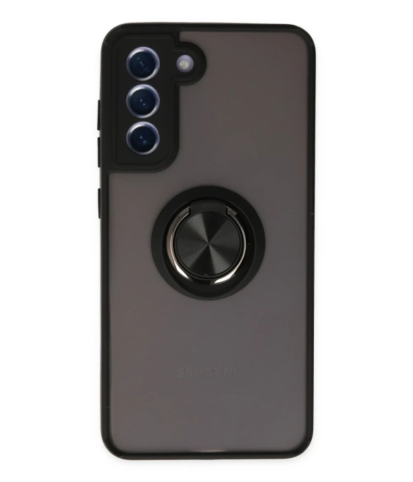 Newface Samsung Galaxy S21 FE Kılıf Montreal Yüzüklü Silikon Kapak