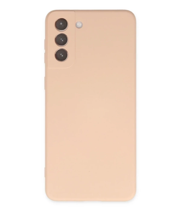 Newface Samsung Galaxy S21 FE Kılıf Nano içi Kadife Silikon - Pudra