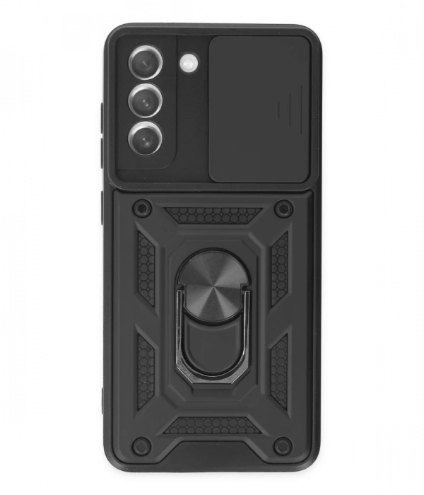 Newface Samsung Galaxy S21 FE Kılıf Pars Lens Yüzüklü Silikon
