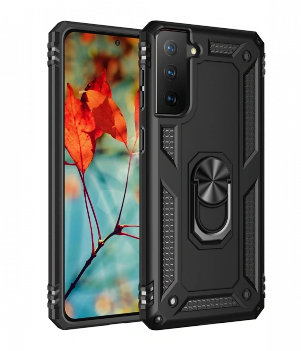 Newface Samsung Galaxy S21 Kılıf Sofya Yüzüklü Silikon Kapak