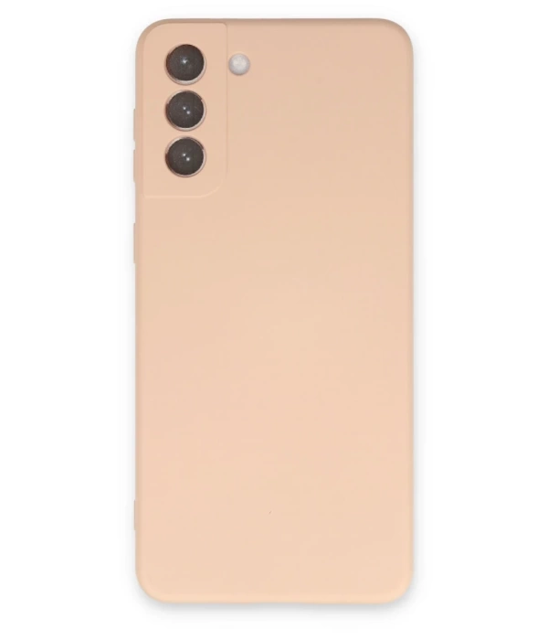 Newface Samsung Galaxy S21 Plus Kılıf Nano içi Kadife Silikon - Pudra