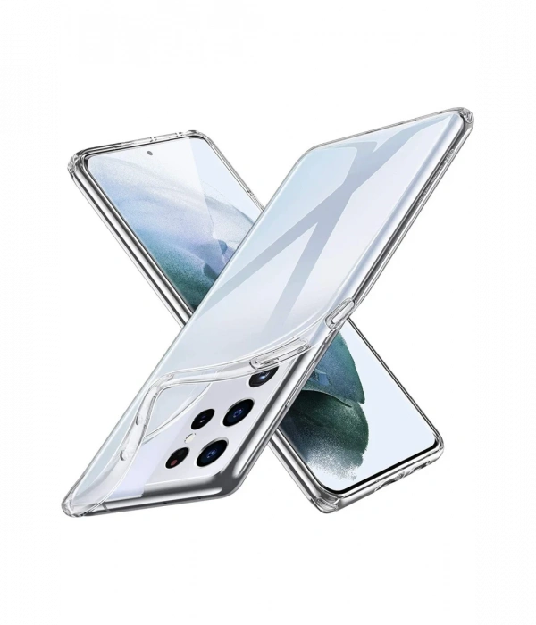 Newface Samsung Galaxy S21 Ultra Kılıf Lüx Şeffaf Silikon