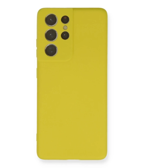 Newface Samsung Galaxy S21 Ultra Kılıf Nano içi Kadife Silikon