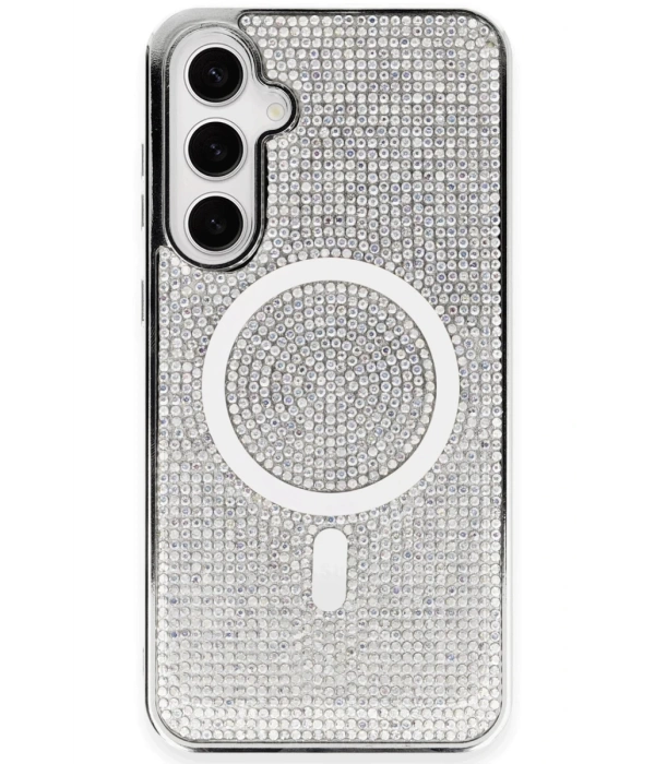Newface Samsung Galaxy S23 Kılıf Diamond Magsafe Kapak - Rainbow