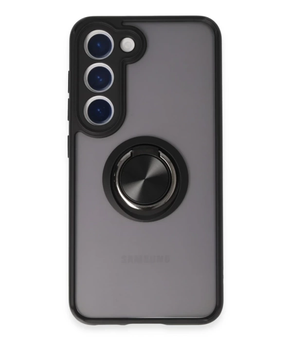 Newface Samsung Galaxy S23 Kılıf Montreal Yüzüklü Silikon Kapak