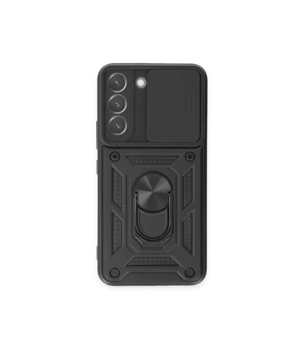 Newface Samsung Galaxy S23 Kılıf Pars Lens Yüzüklü Silikon