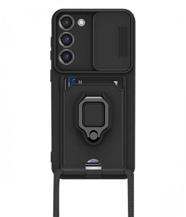 Newface Samsung Galaxy S23 Plus Kılıf Zuma Kartvizitli Yüzüklü Silikon