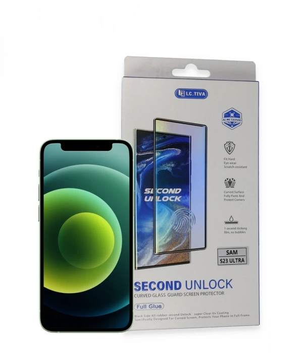 Newface Samsung Galaxy S23 Ultra Durable Full Glue Curved Cam