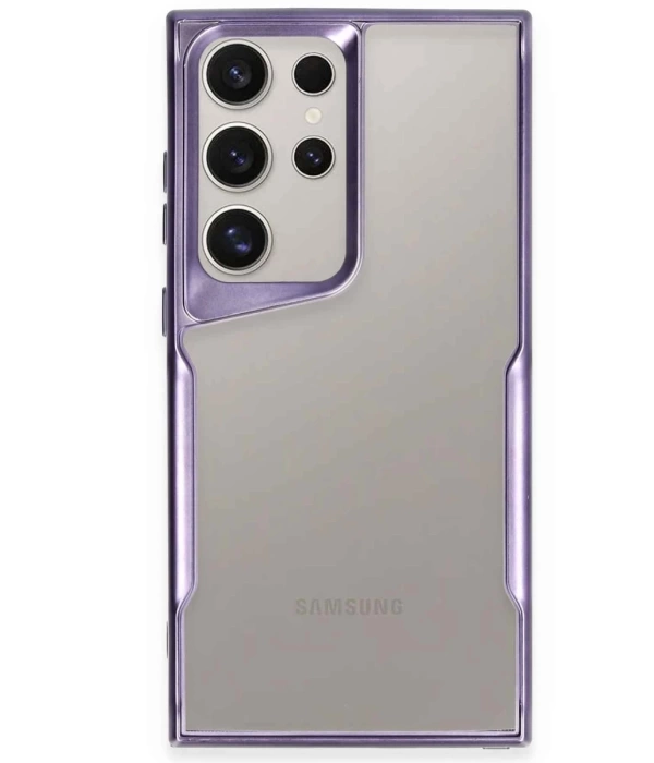 Newface Samsung Galaxy S23 Ultra Kılıf Boyi Silikon Kapak - Derin Mor