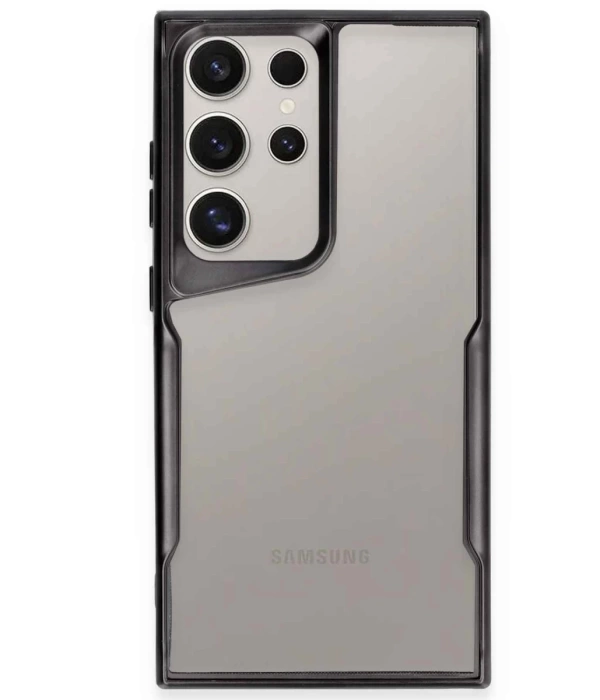 Newface Samsung Galaxy S23 Ultra Kılıf Boyi Silikon Kapak - Siyah