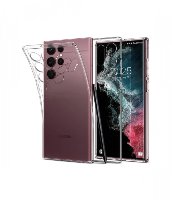 Newface Samsung Galaxy S23 Ultra Kılıf Lüx Şeffaf Silikon