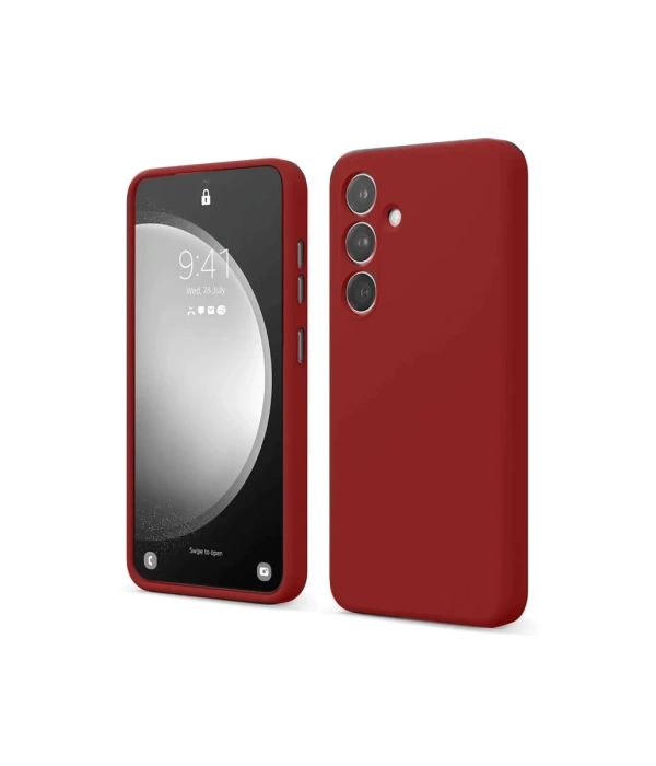 Newface Samsung Galaxy S24 FE Kılıf First Silikon - Kırmızı