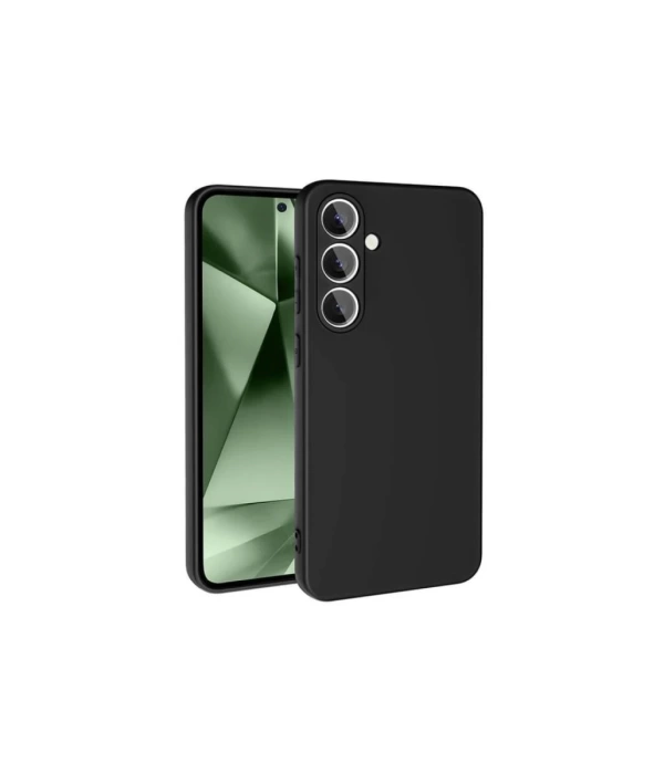 Newface Samsung Galaxy S24 FE Kılıf Nano içi Kadife Silikon - Siyah