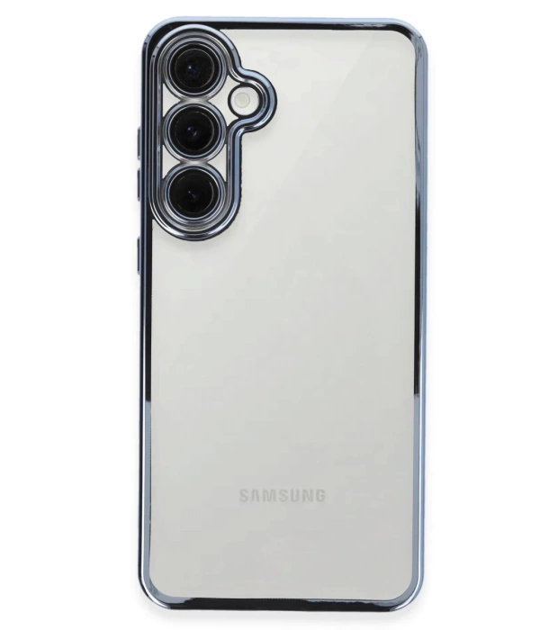 Newface Samsung Galaxy S24 FE Kılıf Razer Lensli Silikon - Lacivert