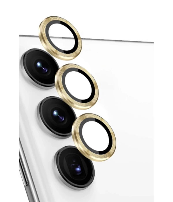 Newface Samsung Galaxy S24 FE Raze Metal Kamera Lens - Sarı