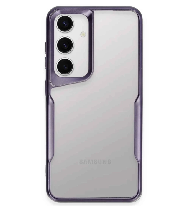 Newface Samsung Galaxy S24 Kılıf Boyi Silikon Kapak - Derin Mor