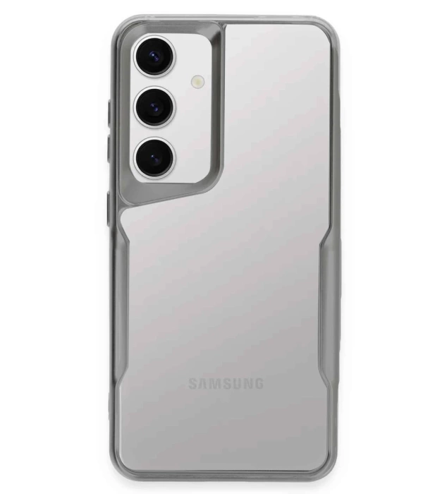 Newface Samsung Galaxy S24 Kılıf Boyi Silikon Kapak - Gümüş