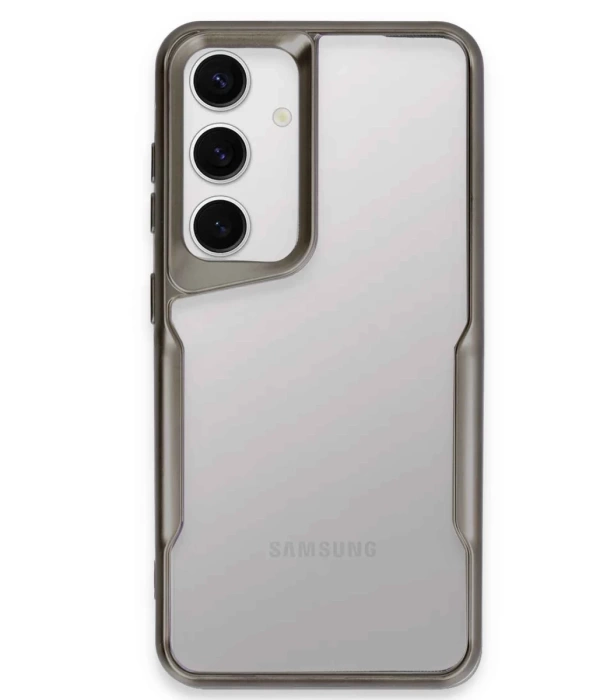 Newface Samsung Galaxy S24 Kılıf Boyi Silikon Kapak - Titan Gri