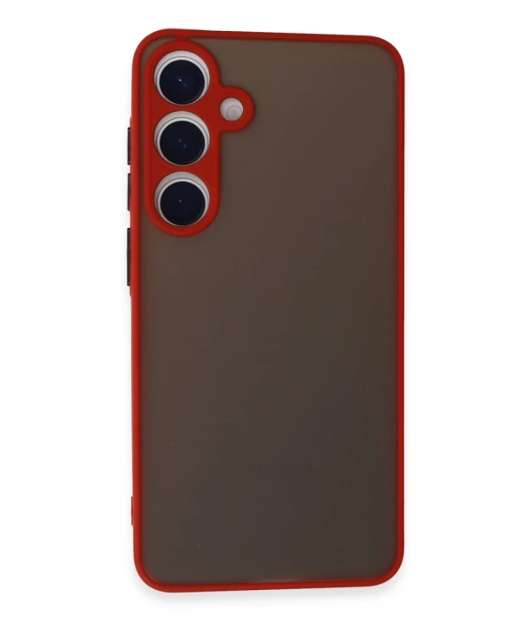 Newface Samsung Galaxy S24 Kılıf Montreal Silikon Kapak - Kırmızı