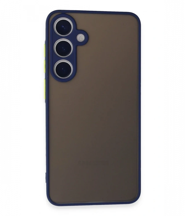 Newface Samsung Galaxy S24 Kılıf Montreal Silikon Kapak - Lacivert
