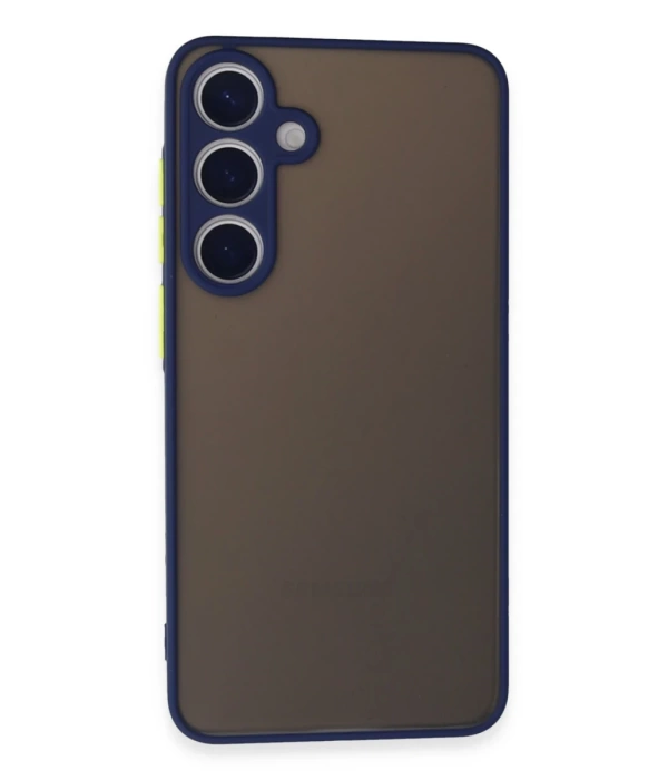 Newface Samsung Galaxy S24 Kılıf Montreal Silikon Kapak - Lacivert