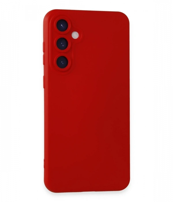 Newface Samsung Galaxy S24 Kılıf Nano içi Kadife Silikon - Kırmızı