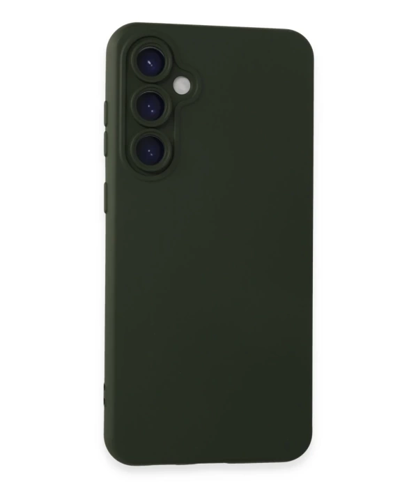 Newface Samsung Galaxy S24 Kılıf Nano içi Kadife Silikon - Koyu Yeşil