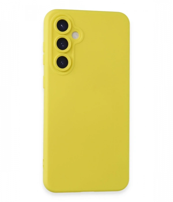 Newface Samsung Galaxy S24 Kılıf Nano içi Kadife Silikon - Sarı