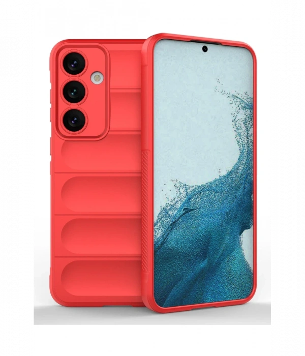 Newface Samsung Galaxy S24 Kılıf Optimum Silikon - Kırmızı