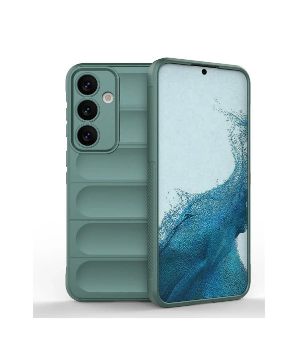 Newface Samsung Galaxy S24 Kılıf Optimum Silikon - Koyu Yeşil