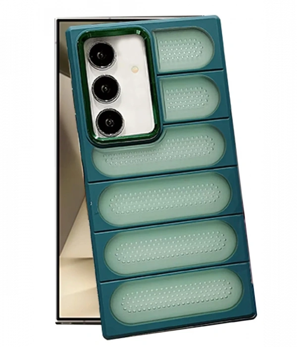 Newface Samsung Galaxy S24 Plus Kılıf Airmax Silikon Kapak - Koyu Yeşil