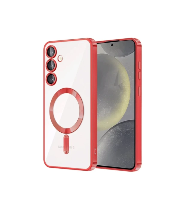 Newface Samsung Galaxy S24 Plus Kılıf Kross Magneticsafe Kapak - Kırmızı