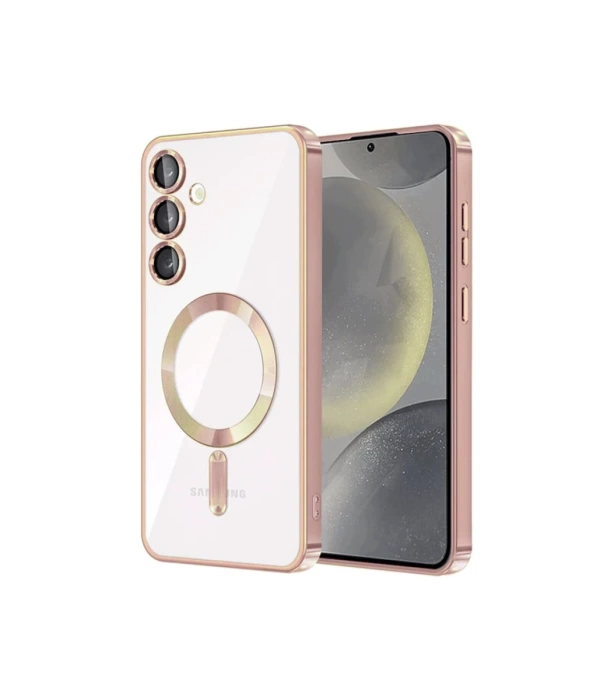 Newface Samsung Galaxy S24 Plus Kılıf Kross Magneticsafe Kapak - Rose