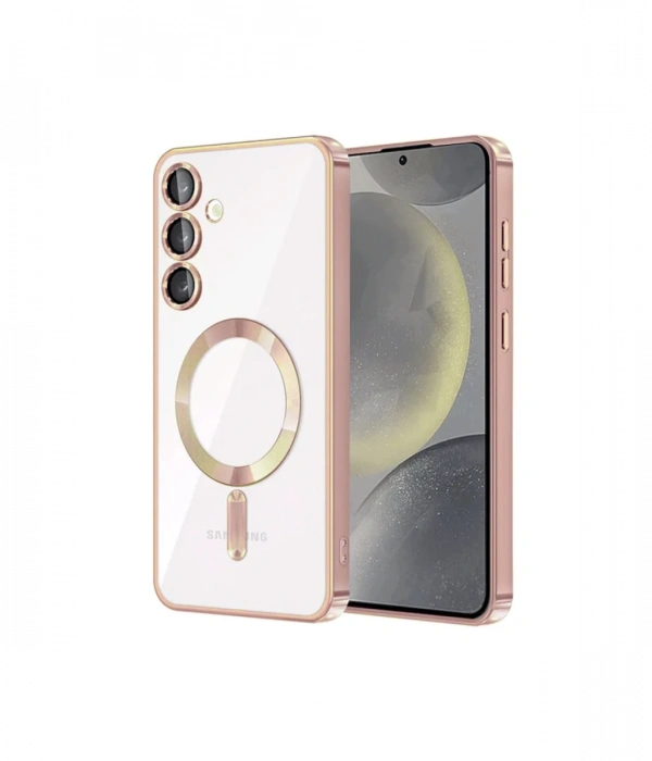 Newface Samsung Galaxy S24 Plus Kılıf Kross Magneticsafe Kapak - Rose