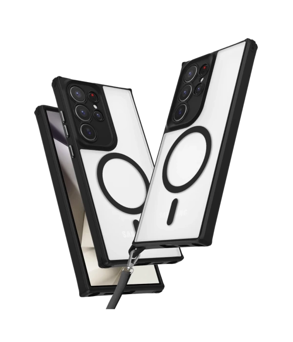 Newface Samsung Galaxy S24 Ultra Kılıf Enka Magsafe Silikon Kılıf