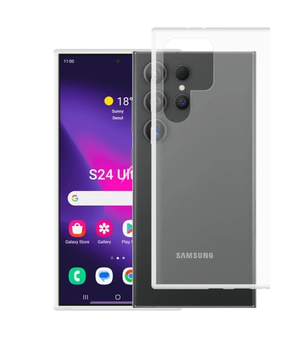 Newface Samsung Galaxy S24 Ultra Kılıf Lüx Şeffaf Silikon