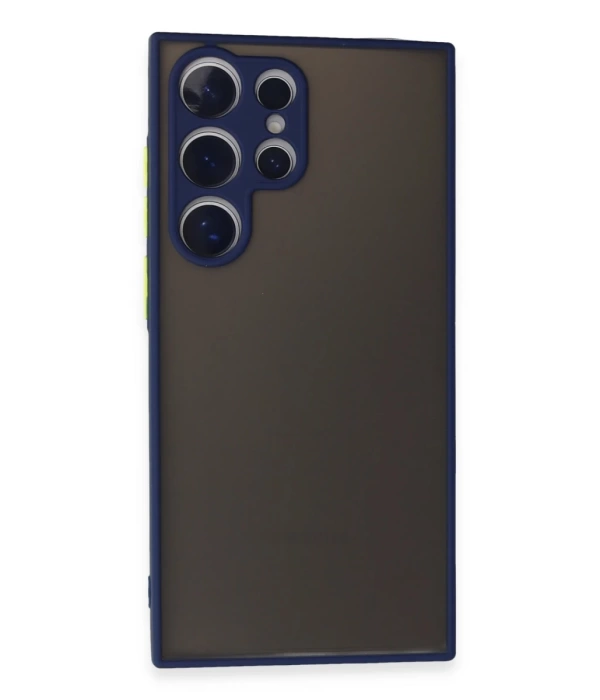 Newface Samsung Galaxy S24 Ultra Kılıf Montreal Silikon Kapak - Lacivert