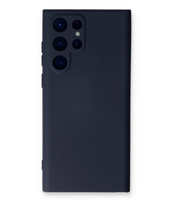 Newface Samsung Galaxy S24 Ultra Kılıf Nano içi Kadife Silikon - Lacivert