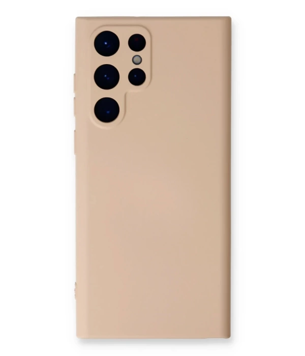 Newface Samsung Galaxy S24 Ultra Kılıf Nano içi Kadife Silikon - Pudra