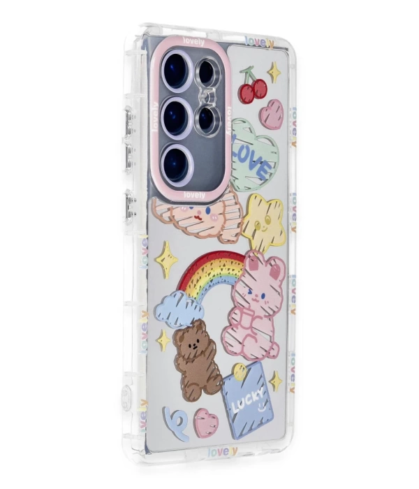 Newface Samsung Galaxy S24 Ultra Kılıf Reflexion Desenli Kapak - Desen 4