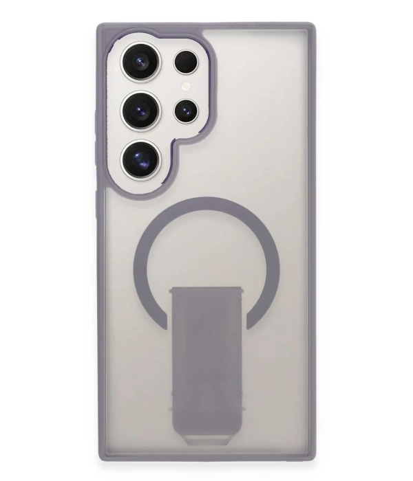 Newface Samsung Galaxy S24 Ultra Tork Magsafe Standlı Kapak - Lila